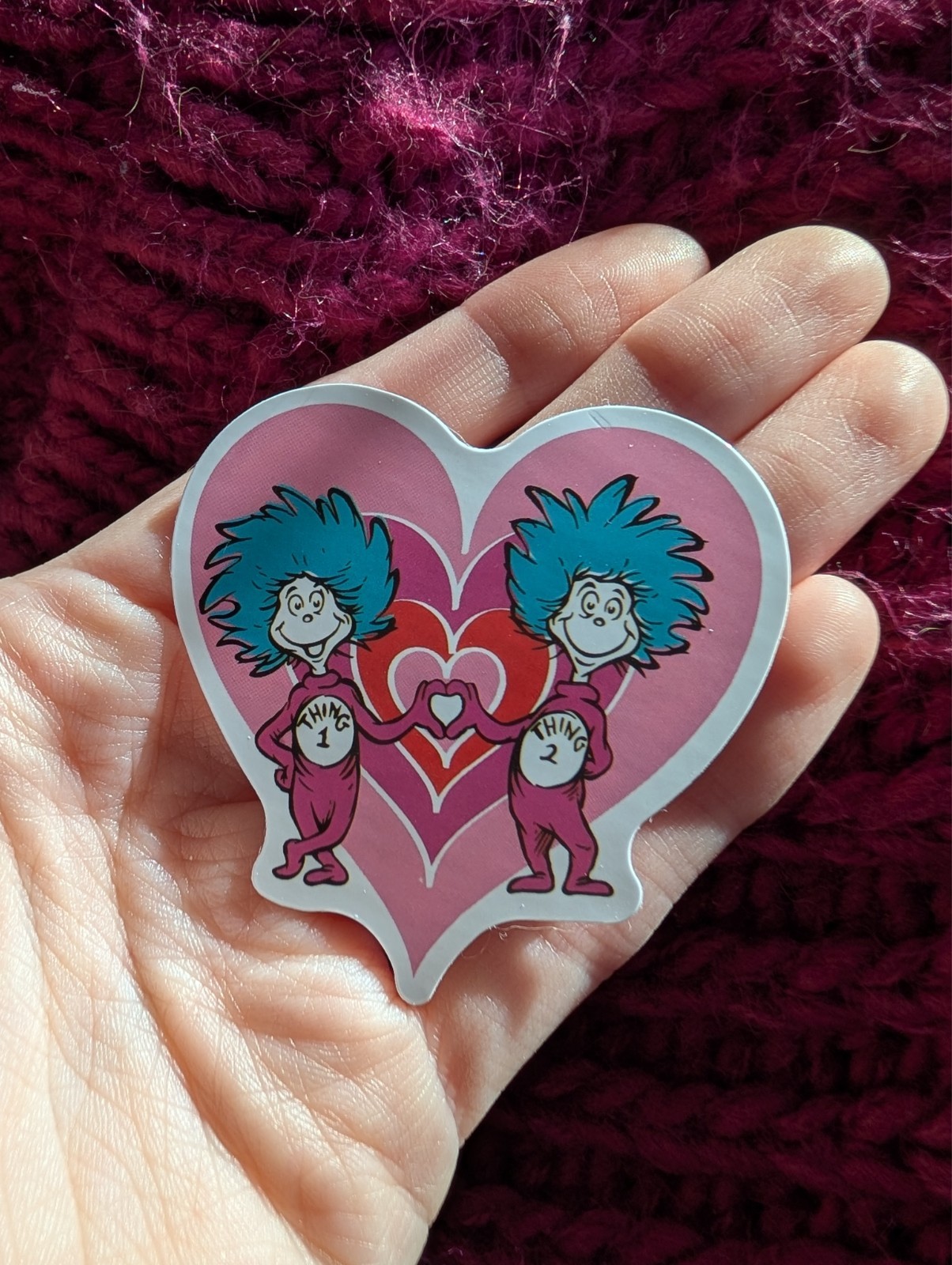 Dr. Seuss Sticker, Thing 1, Thing 2