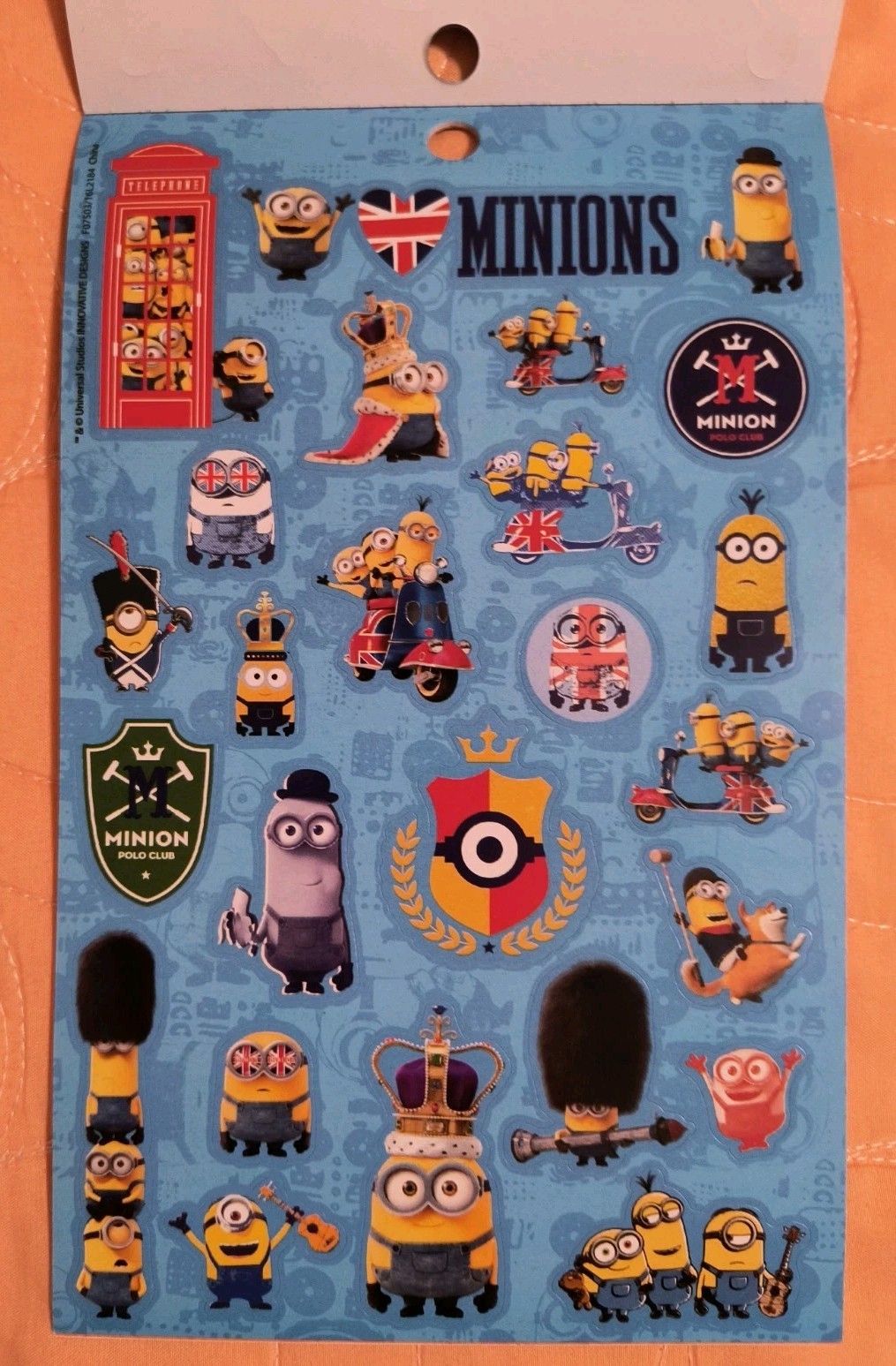 MINIONS Sticker Book Mutli-Colored (OVER 100 Stickers) 4 Sheets NEW! Free Ship!