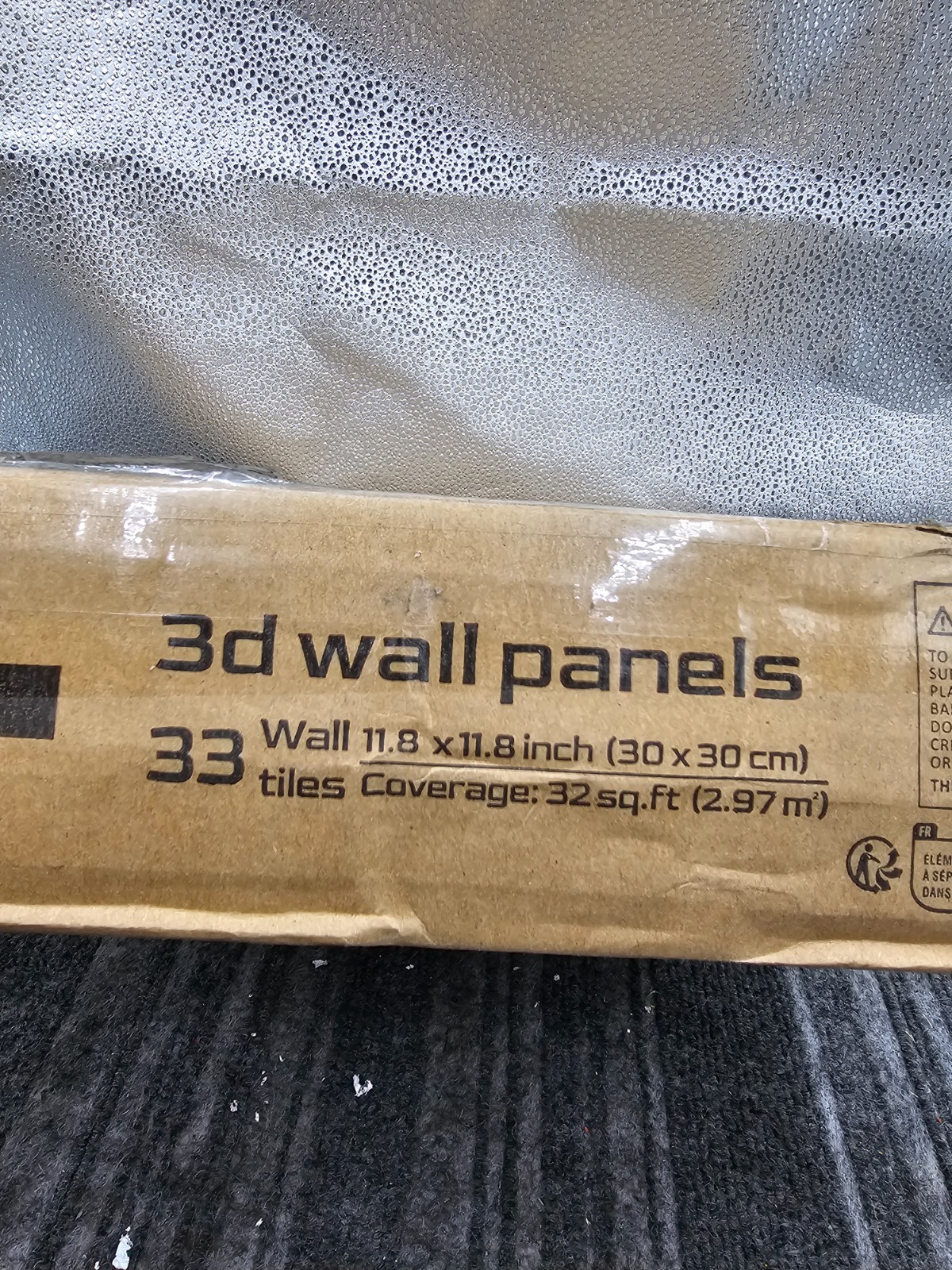 (QTY 33) Nitte 3D Wall Panels Wall Decor11.8"x11.8" 32 Sq.Ft Coverage White