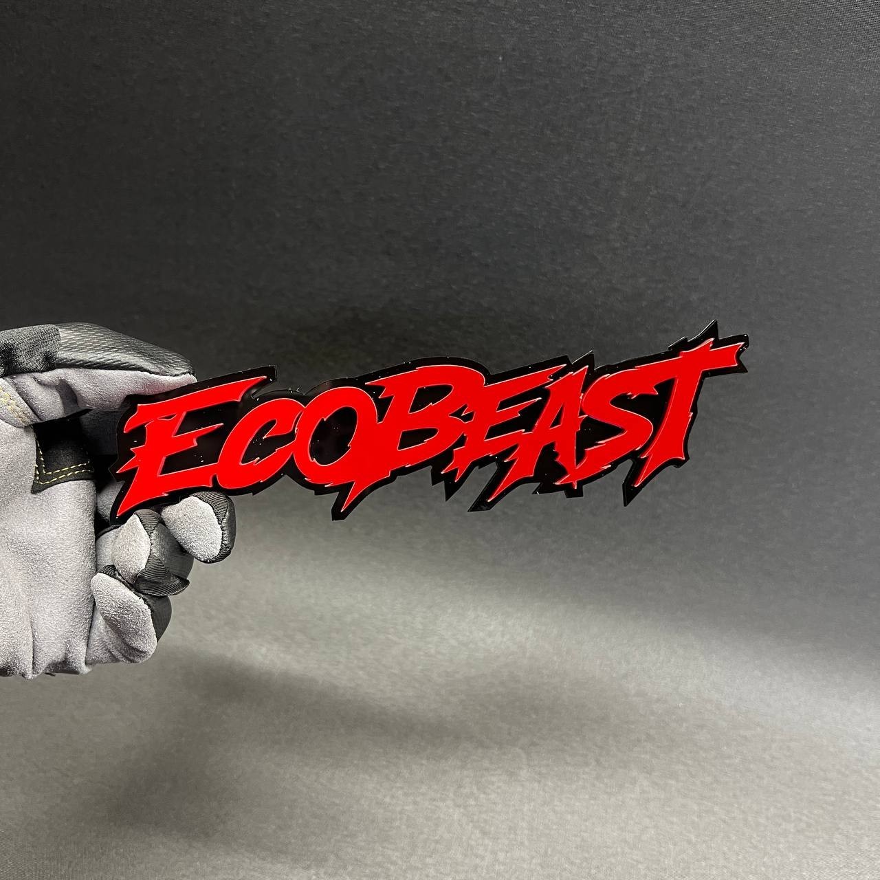 1PC ECO BEAST Custom 3D Text Car Badge Fender Emblem Tailgate Toolbox Decal