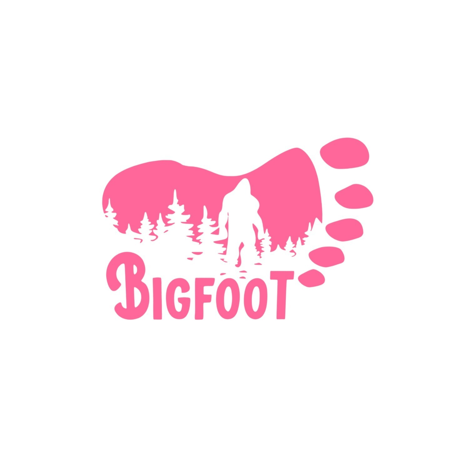 Bigfoot mountain foot decal vinyl decal for cars trucks most smooth surfaces