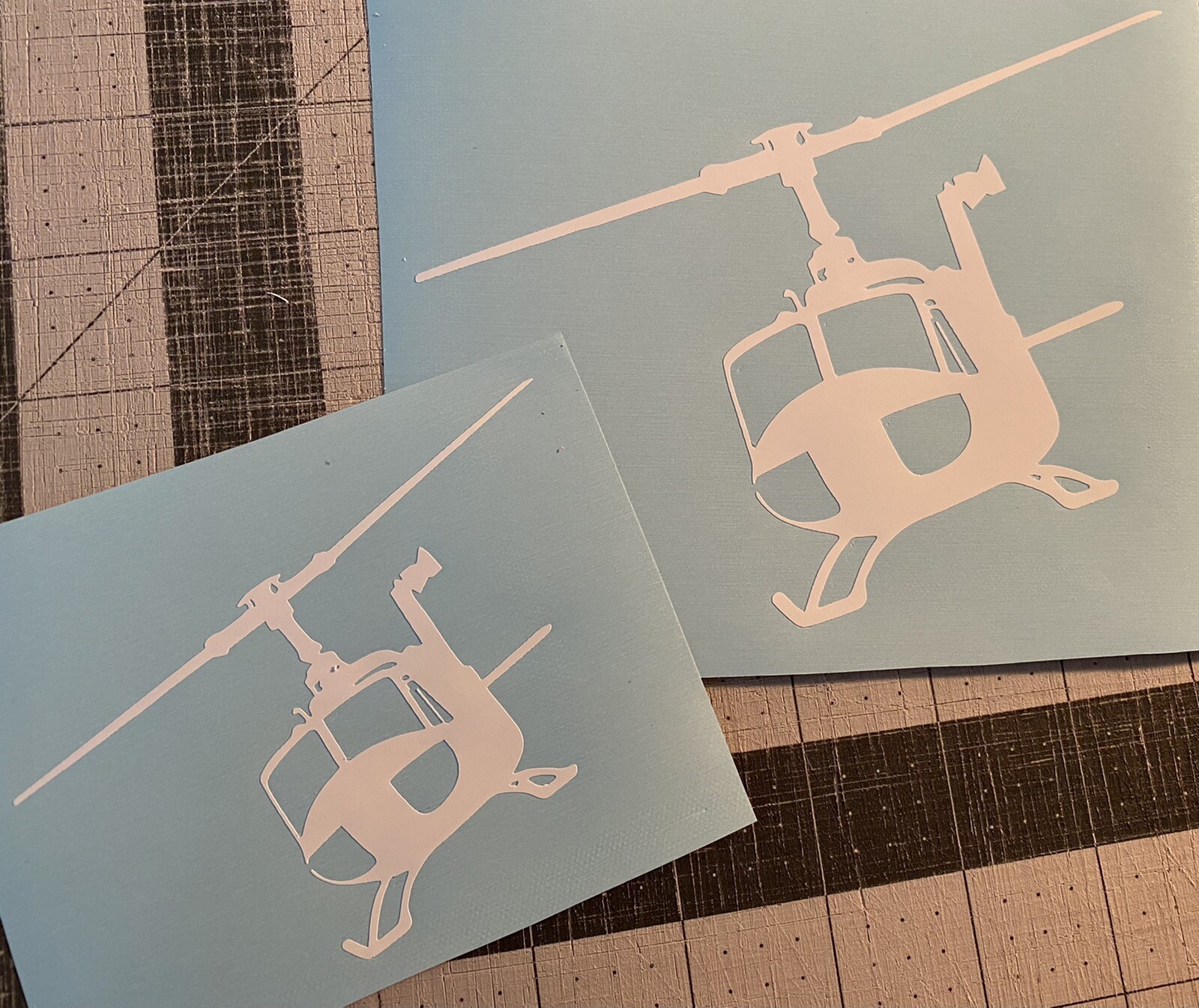 Vinyl Decal for Window – Military Helicopter, Various Colors & Sizes