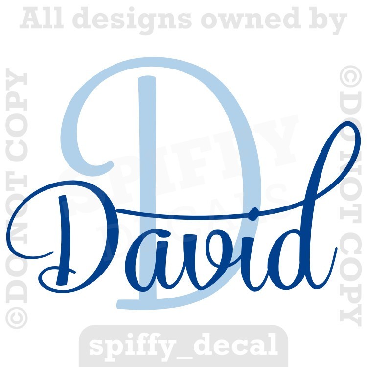 Monogram Personalize Custom Name Vinyl Wall Decal Nursery Bedroom Child Girl Boy