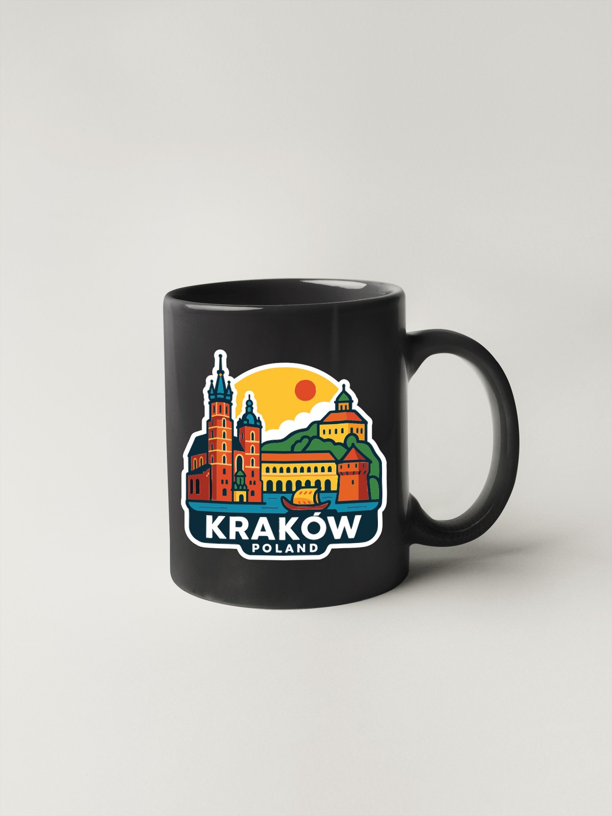 Kraków Poland Sticker Decal Vinyl Die-Cut City Skyline Landmark Design