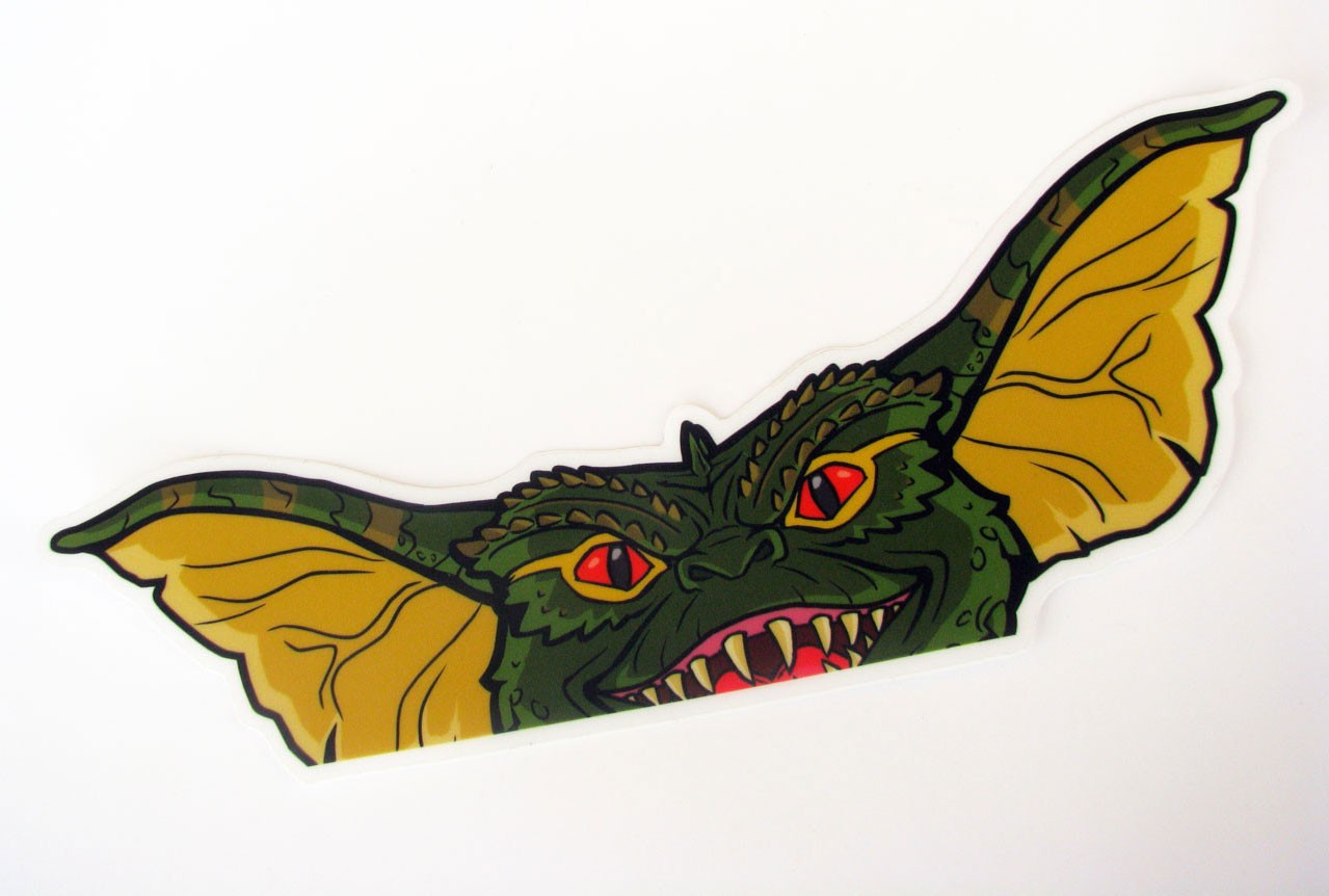 Peeking Gremlin Transparent Vinyl Sticker – Gremlins Car Skateboard Laptop Decal