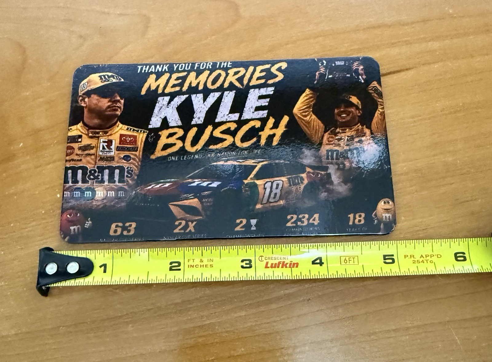 Kile Busch NASCAR refrigerator magnets magnet cooler river bar shop toolbox