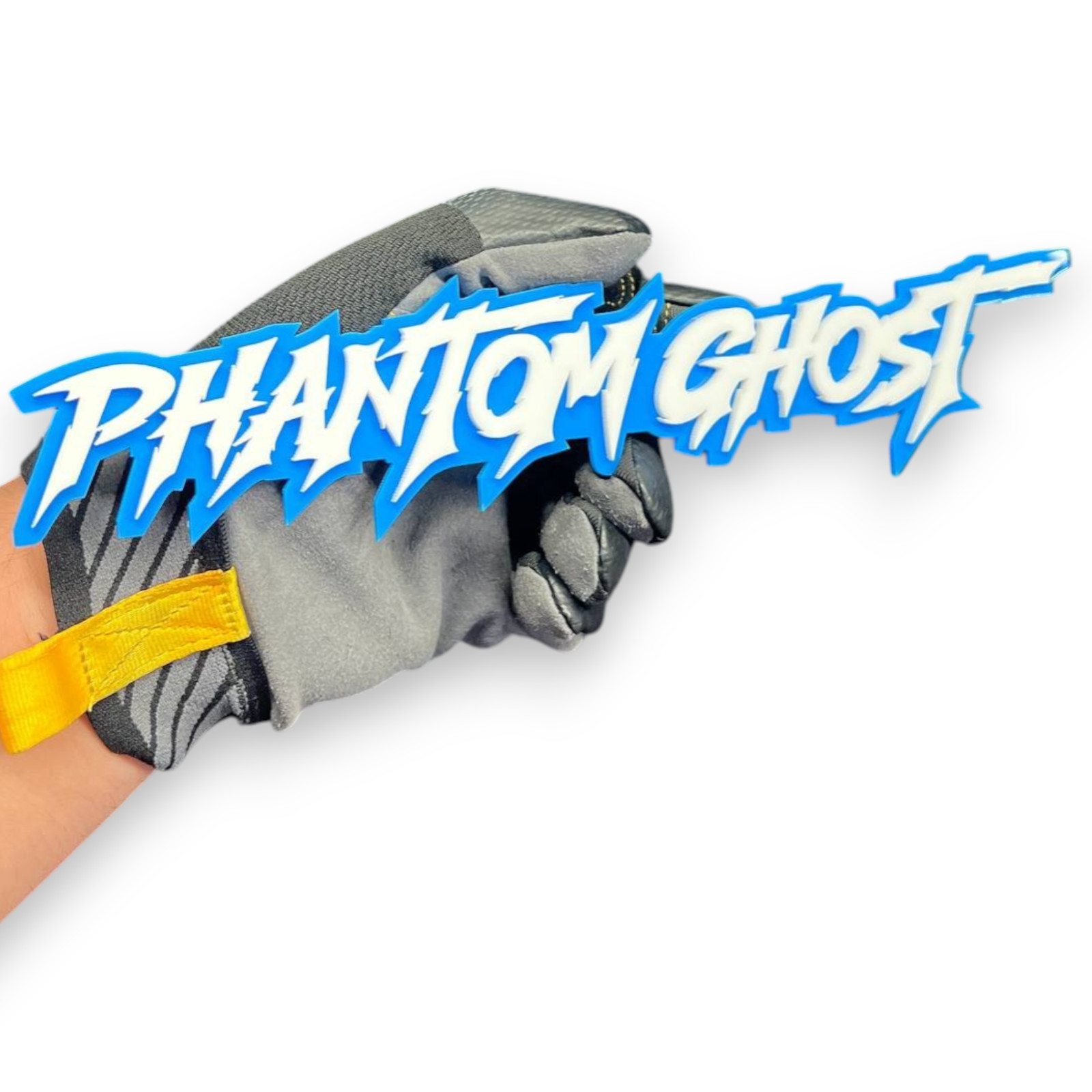 1x Phantom Ghost Custom Text 3D Acrylic Car Emblem Badge Multicolor Laser Cut