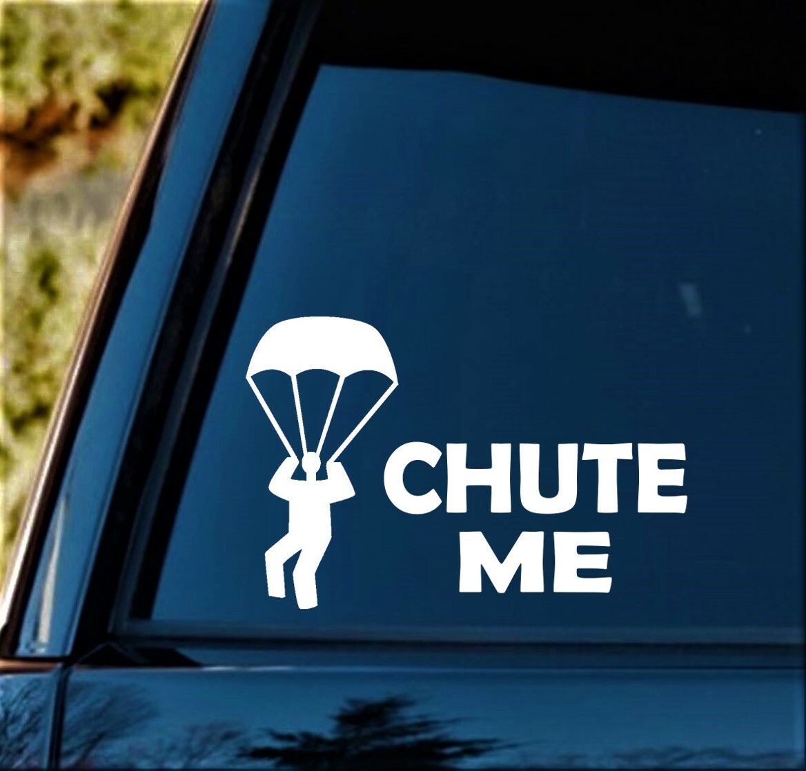 Skydiving Parachute Decal Sticker for Car Window 7.0 Inch BG 349 Chute Me