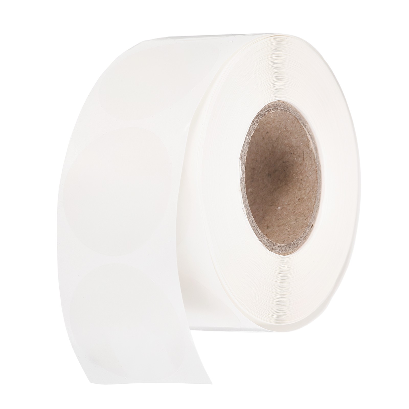 500pcs Round Thermal Label 1×1" Self-Adhesive Thermal Stickers Clear