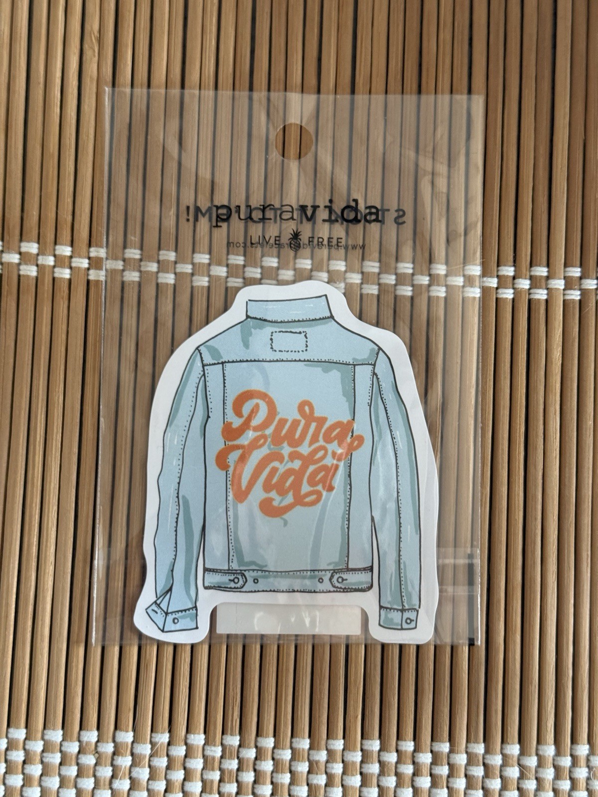 Pura Vida Jean Jacket Sticker