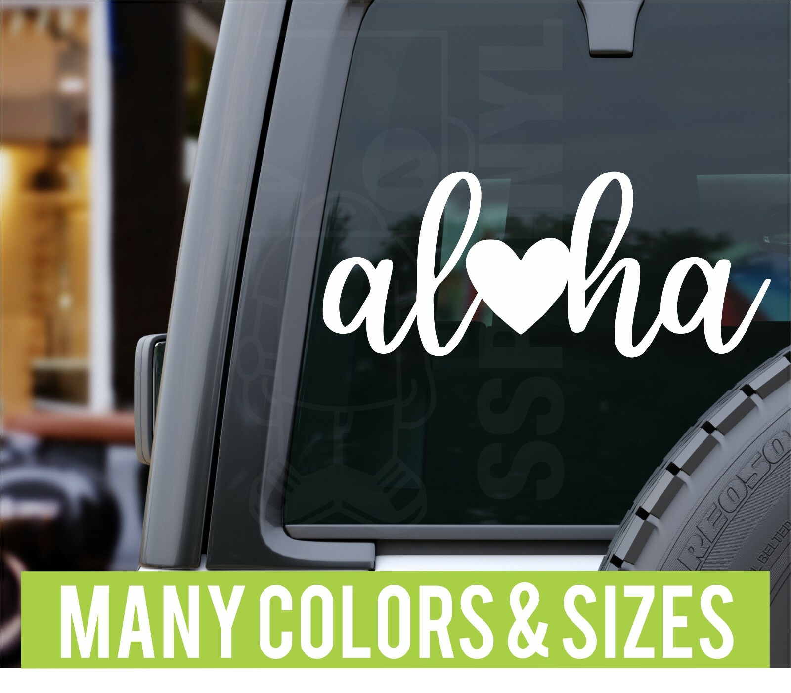 Aloha Heart Hawaiian Planner Girl Car Tumbler Laptop Vinyl Decal Sticker