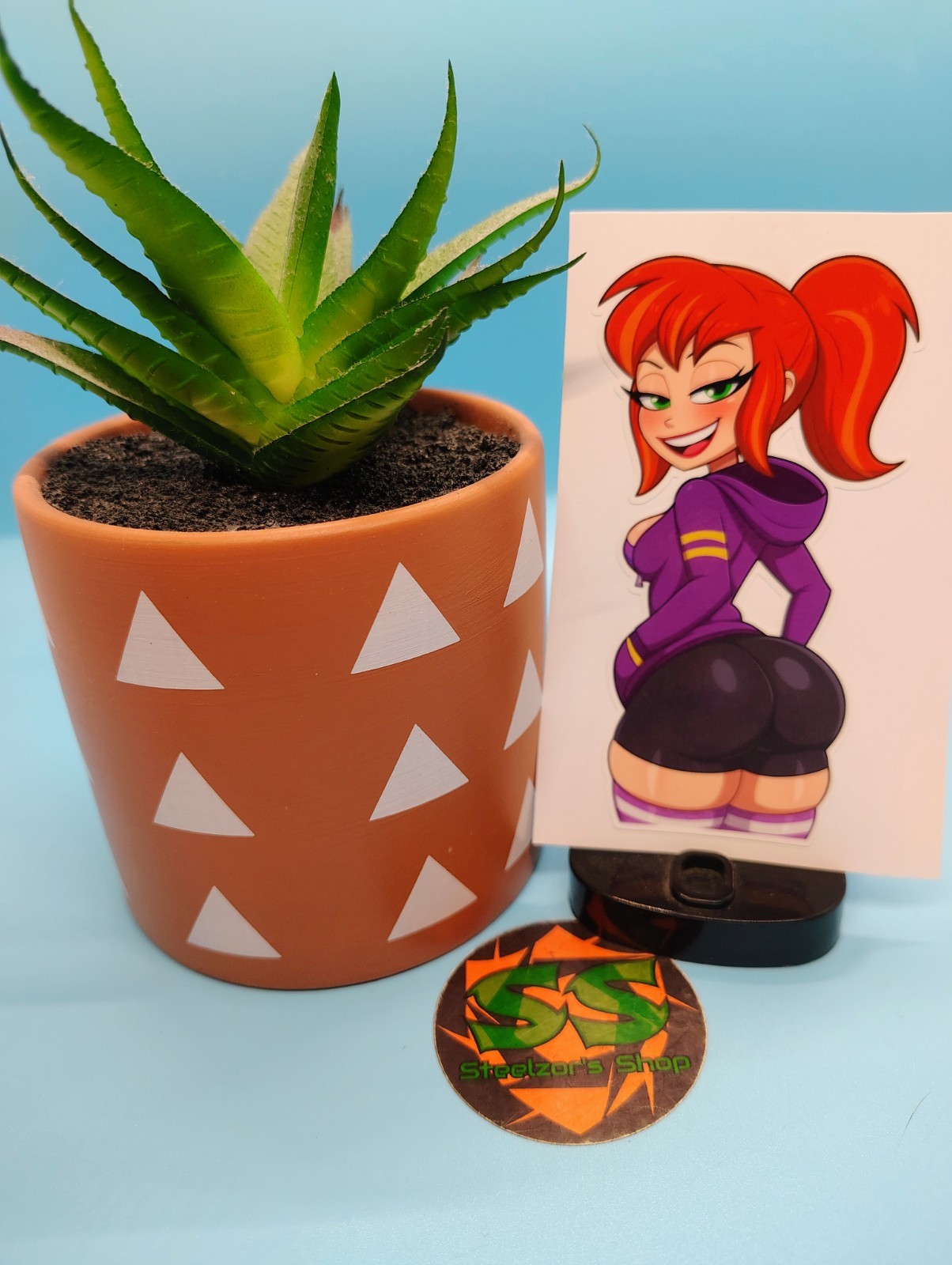 (4.5 Inches) Thicc Anime Girl #1 – Water-Resistant Vinyl Sticker