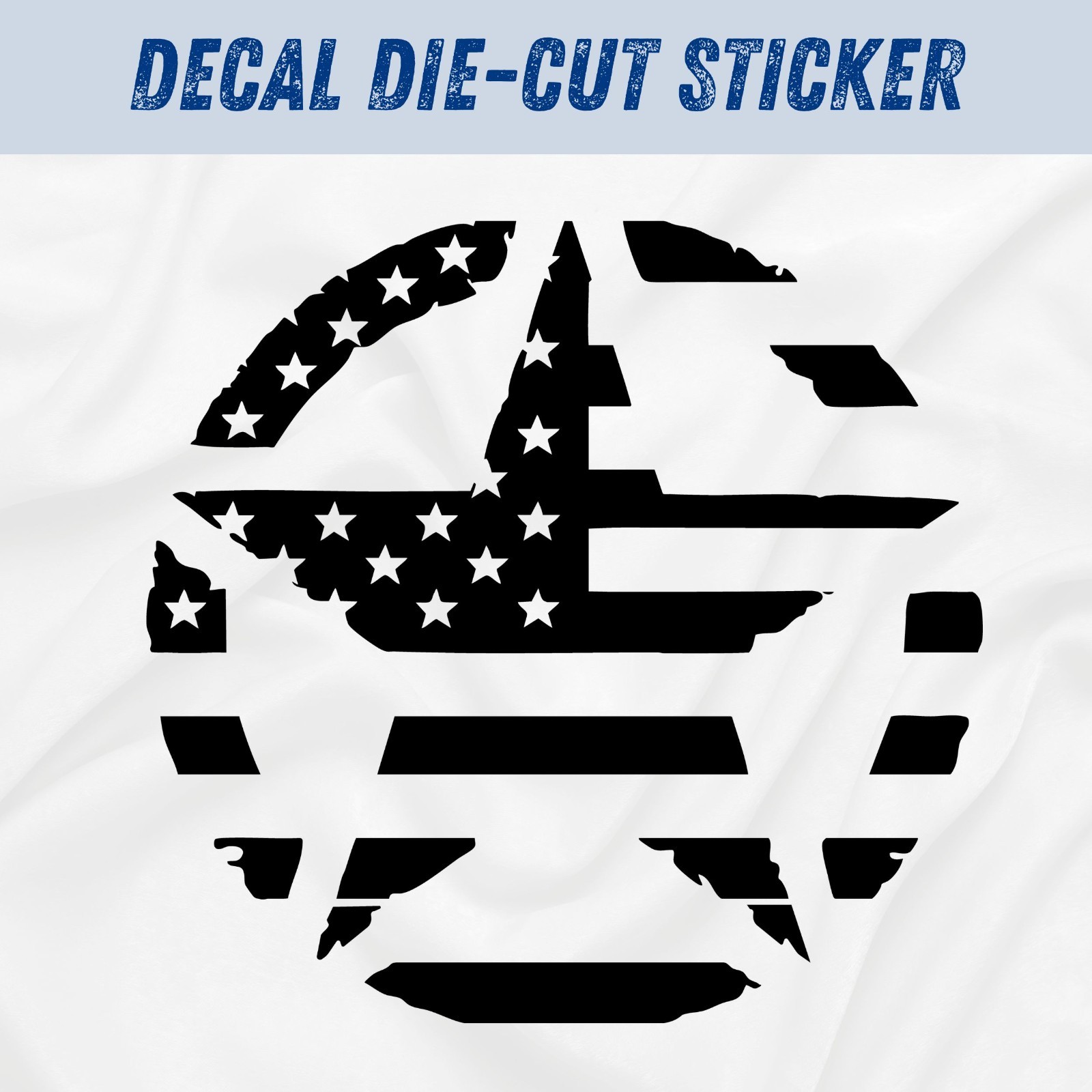 Vinyl Decal Army Star with US American Flag sticker car window bumper truck hood