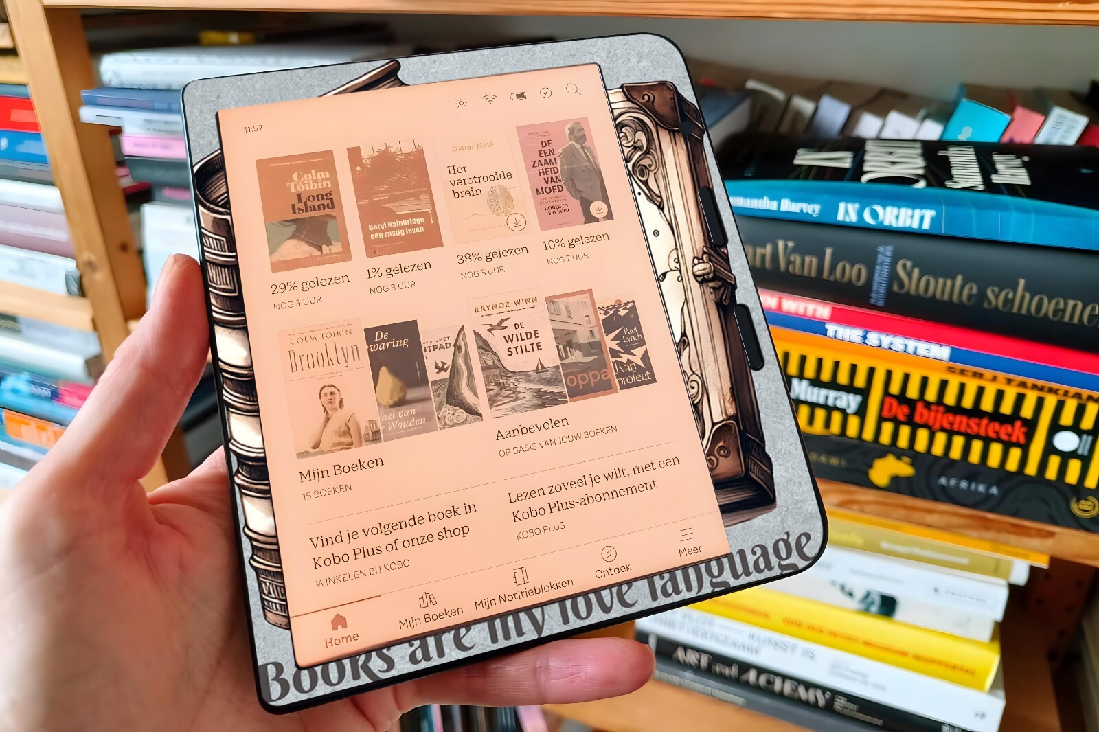 Books Are My Love Language Kobo Skin Decals, Kobo Vinyl Cover, Kobo Accessory