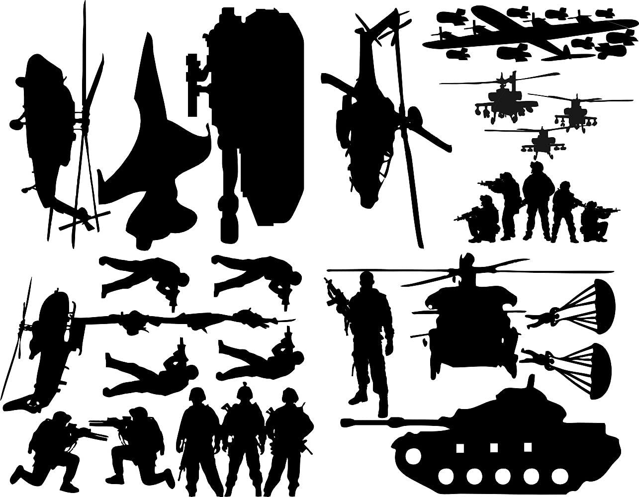 Army Tank Wall Decors Set for Wall Solider Military Helicopter Wall Stickers …