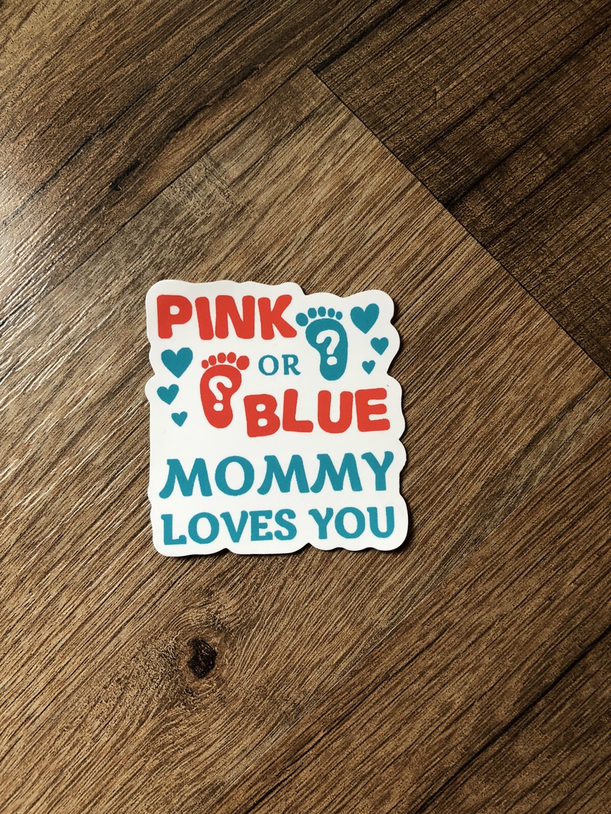 Baby Boy Girl Pink Blue Mommy Decal Vinyl Sticker Water Bottle Laptop Waterproof