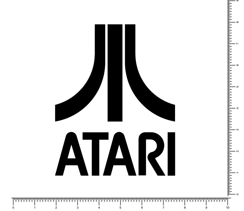 Atari Die Cut Logo Sticker 7" x 5.6" Vinyl Outdoor Video Game Decals