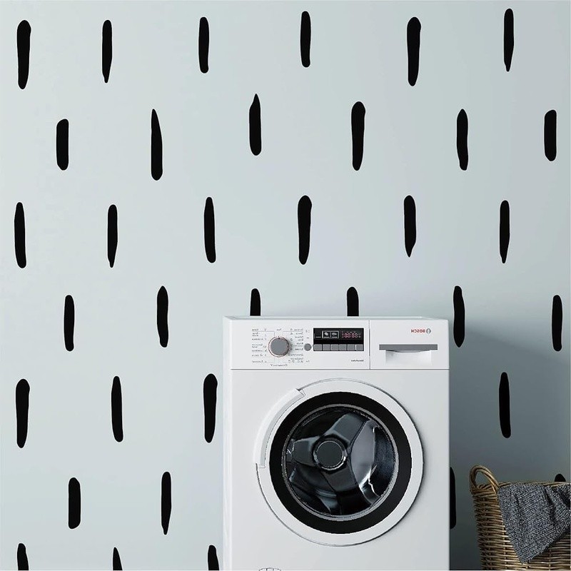 Removable Wall Stickers Waterproof Stripes Decals Home Office Decor 120 Pieces
