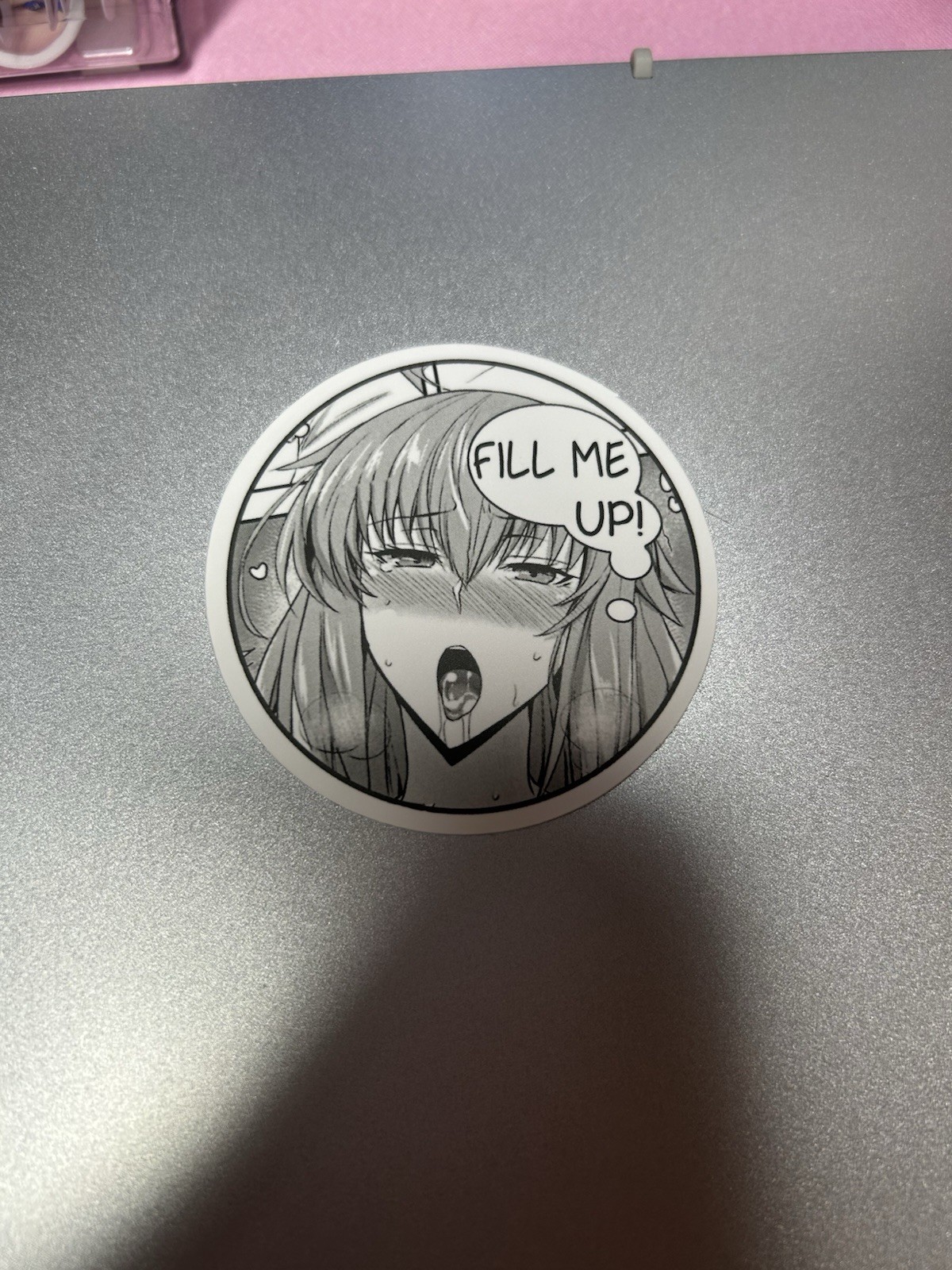 black and white waifu lewd sexy girls stickers #7
