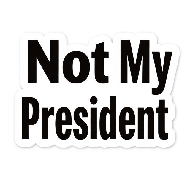 Humor Political Protest Sticker Vinyl Car Not My President Decal