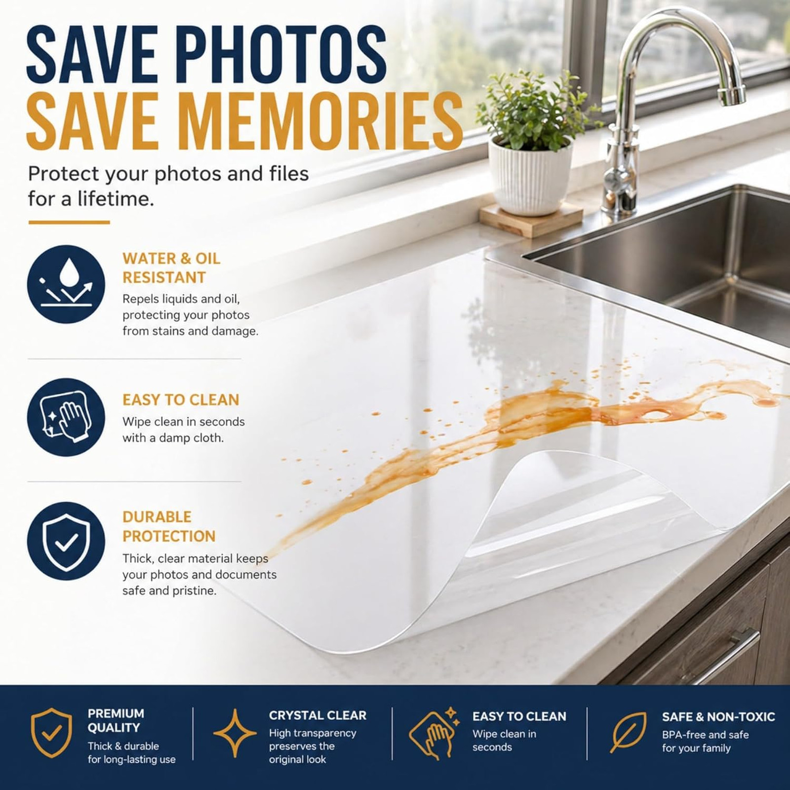 Clear Contact Paper Vinyl Wrap Self Adhesive Wall Protector Film 11.8×78.7