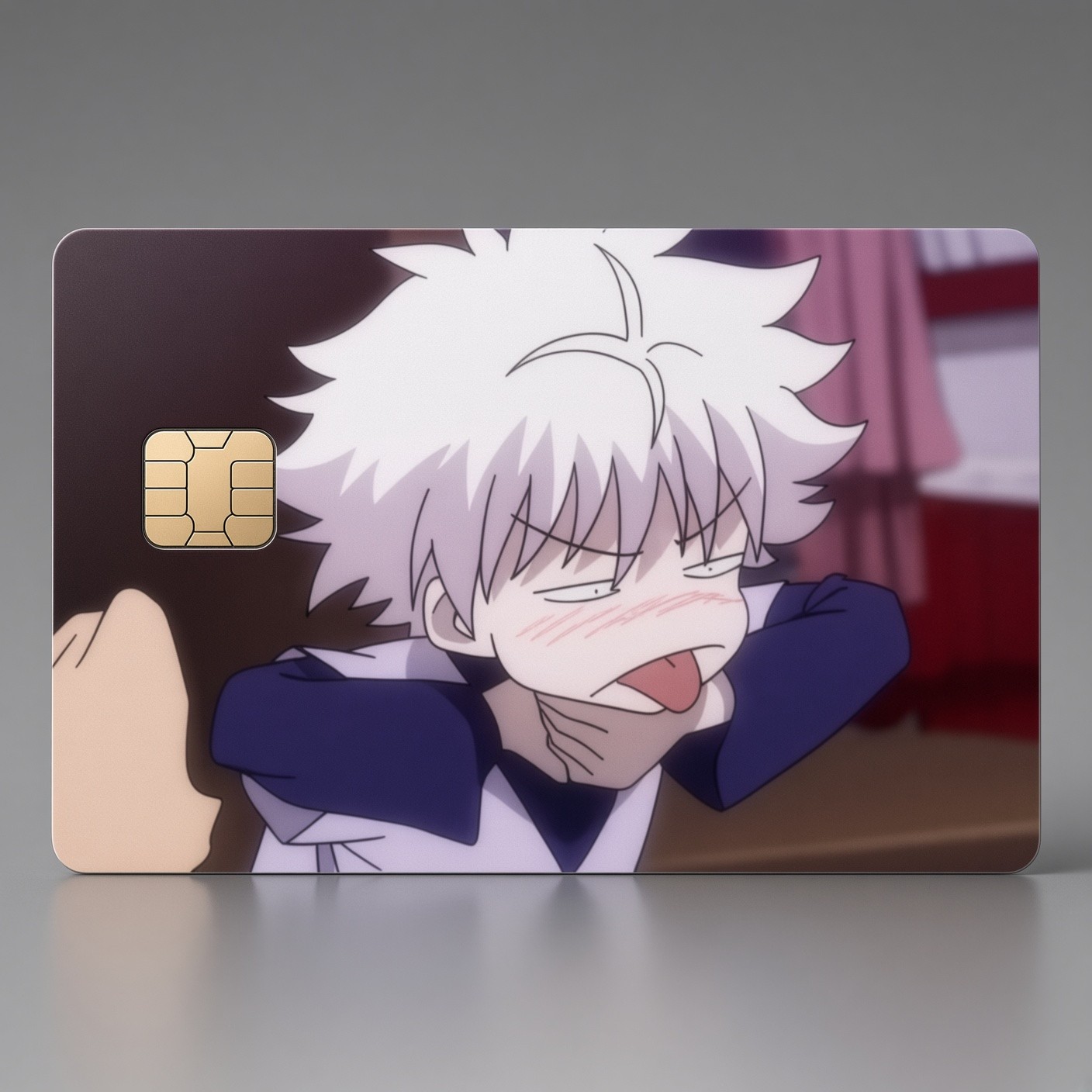 Funny Killua's Flustered Taunt HunterXHunter Debit Card Credit Card Skin