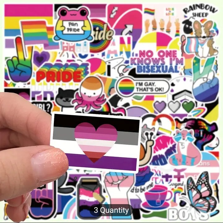 20 PCS Queer LGBTQ+ Gay Lesbian Pan Bi Trans Ace Pride Stickers Mix BRAND NEW