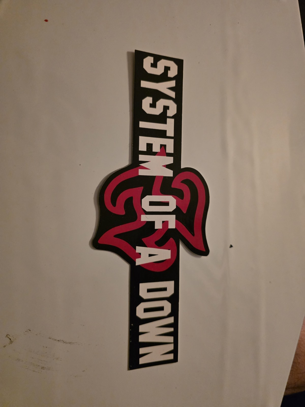 System Of A Down Vinyl Glossy Band Logo Sticker Nu Heavy Metal rare og 7.5"x3"