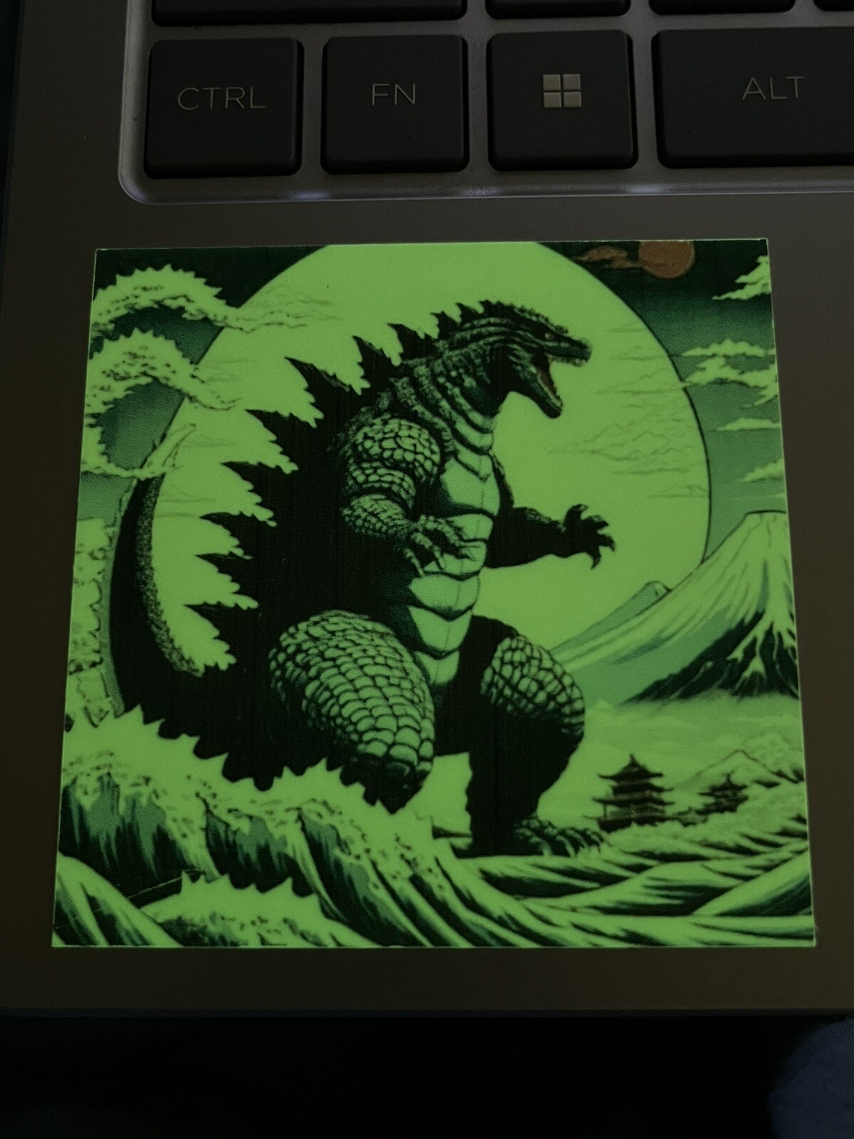 Godzilla Glow In The Dark Vinyl 3 Inch Sticker