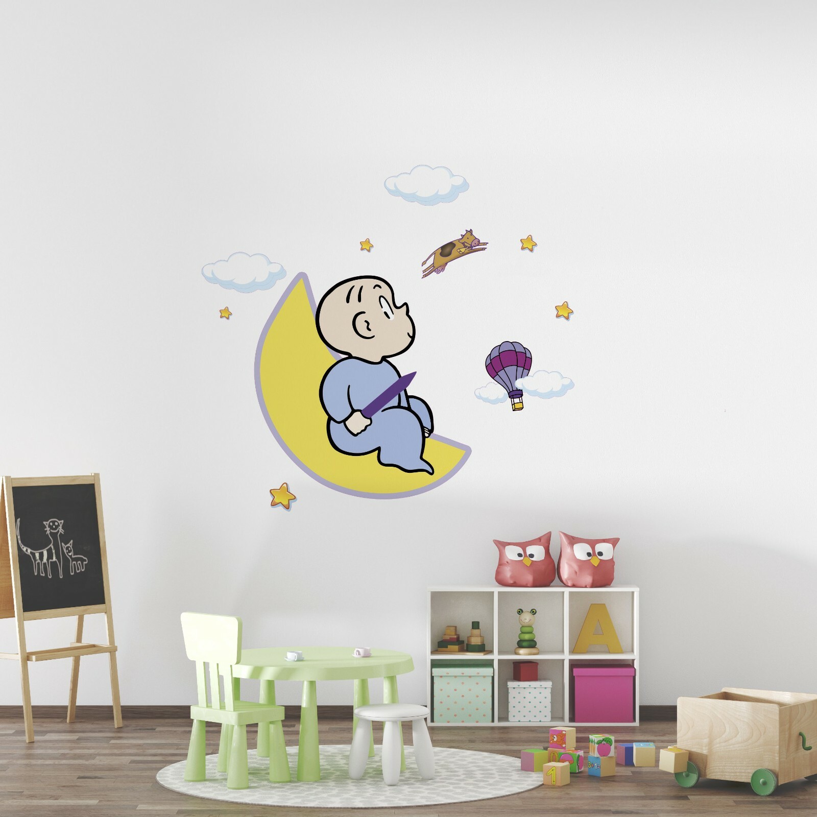 Home Nursery Art Vinyl Adhesive Harold & The Purple Crayon Wall Decal Sticker