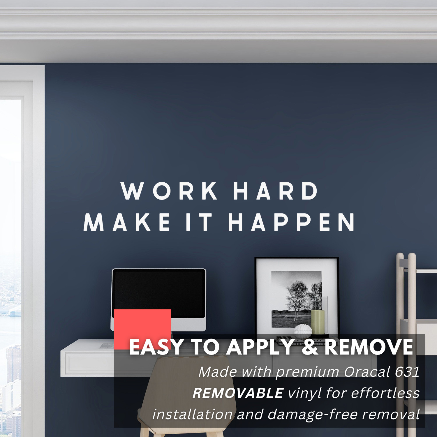 Work Hard Motivational Inspirational Wall Decal Sticker Vinyl Quote Home Decor