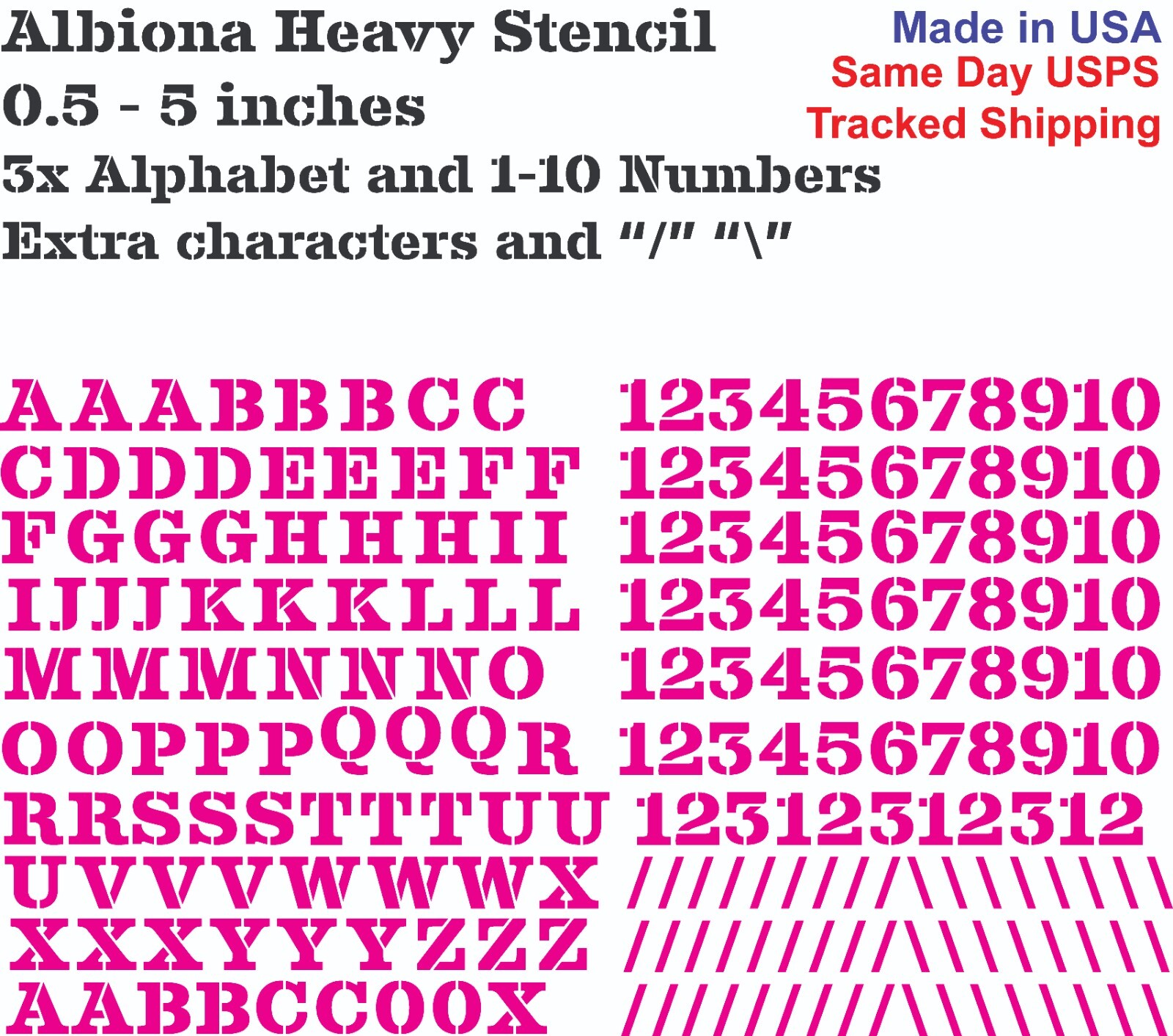 3XAlphabet A-Z & 1-10 Vinyl Stencil Decal Numbers – Mailbox, Shop, Wall, Locker