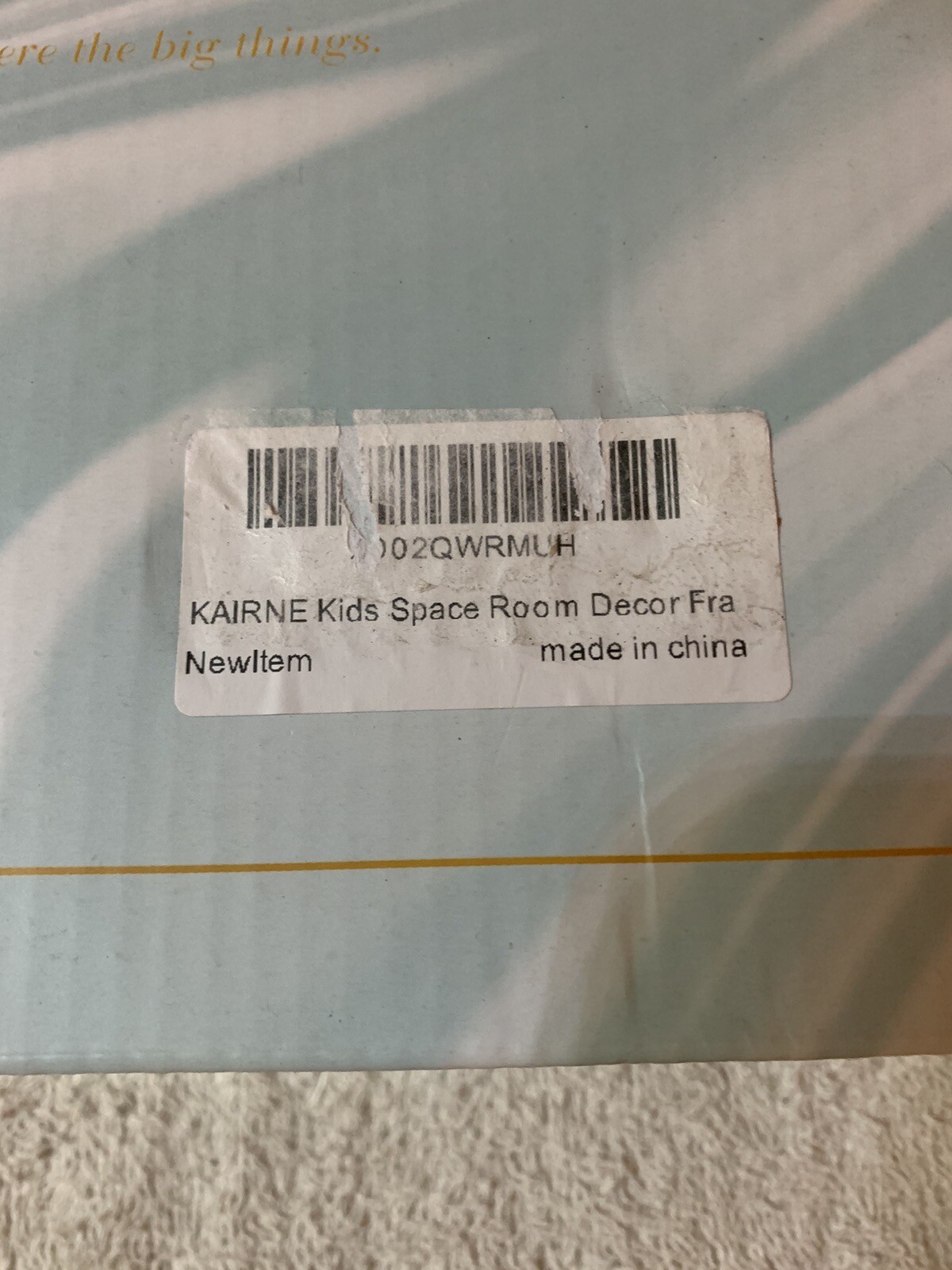 Kids Space Room Decor Framed Outer Space Wall Art Set of 3 (12X16Inch) Kids Pict