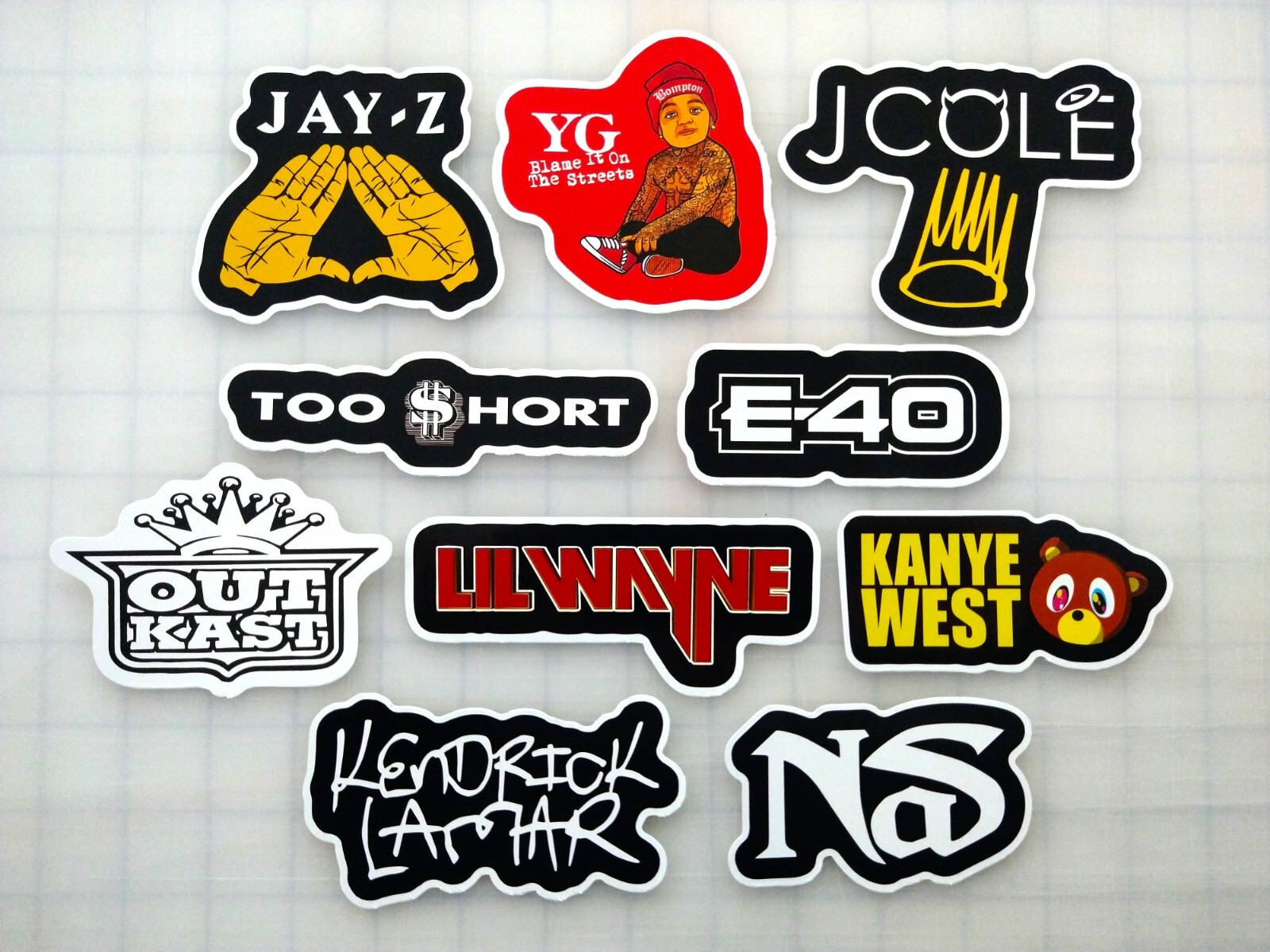 Classic Hip-Hop Sticker Lot (10 Stickers) SET 3 rap graffiti old school gangsta