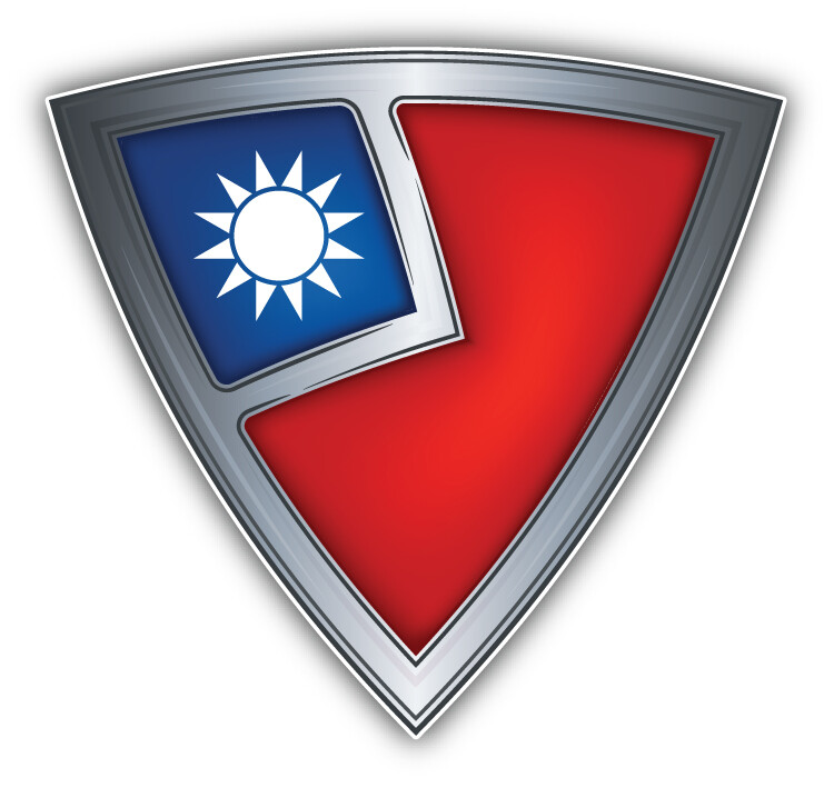 Taiwan Flag Steel Shield Car Bumper Sticker Decal