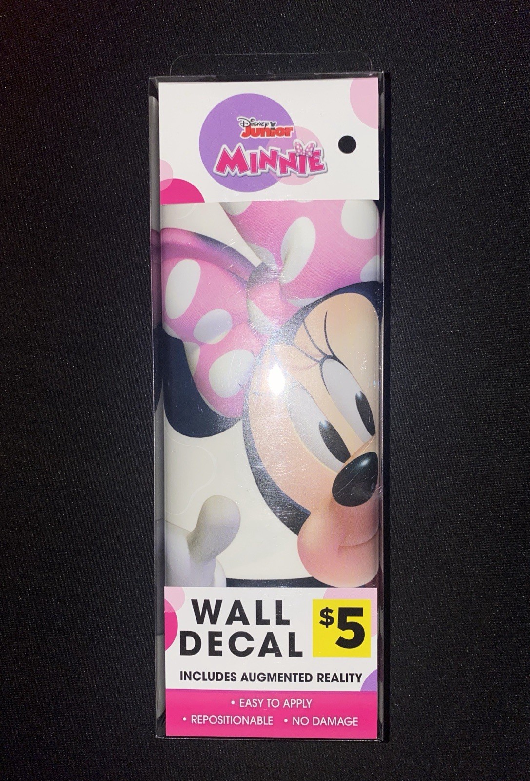 2 Pck Disney Jr Minnie Mouse Wall Decal 13in X 14in w/Augmented Reality Reusable