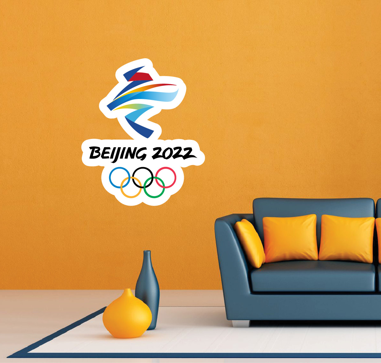 Beijing 2022 Olympic Games China Wall Decor Sticker Decal 20"X25"