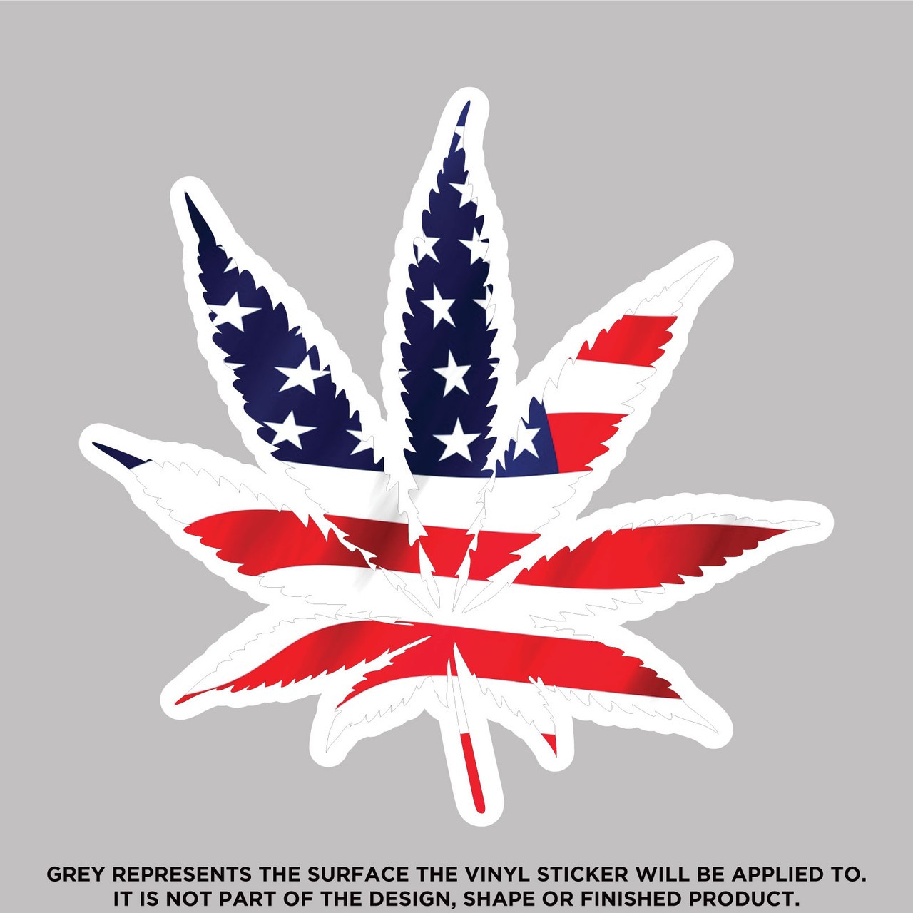 American Flag Marijuana Pot Leaf, High Quality Vinyl Stickers