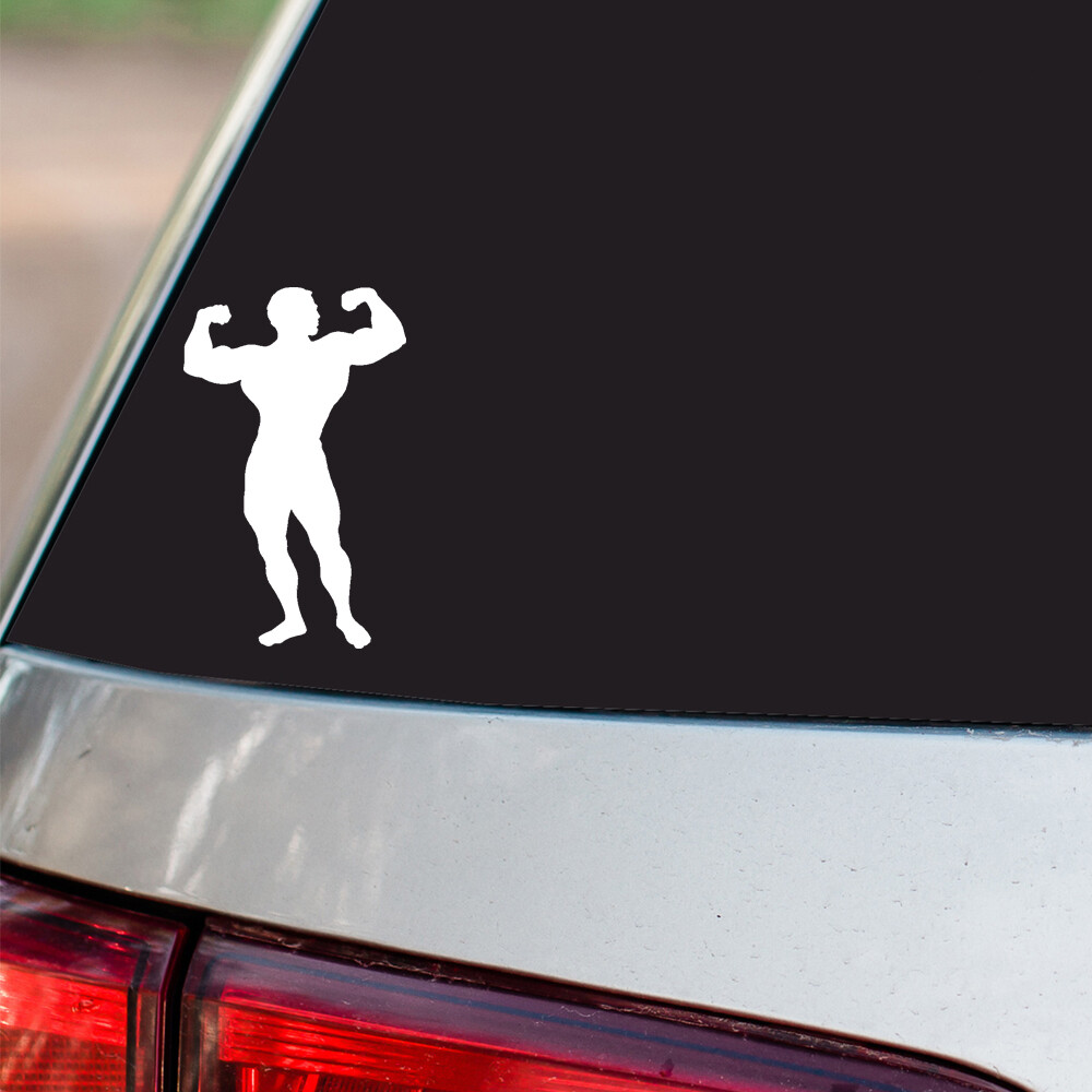 Body Builder Sticker All size regular Chrome Mirror Vinyl Colors