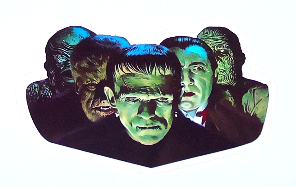 CLASSIC MONSTERS – Cut Sticker Decal Movie Horror Film Dracula Mummy Werewolf