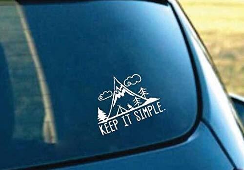 Camping in Mountain Keep it Simple Vinyl car Sticker Decal Vinyl
