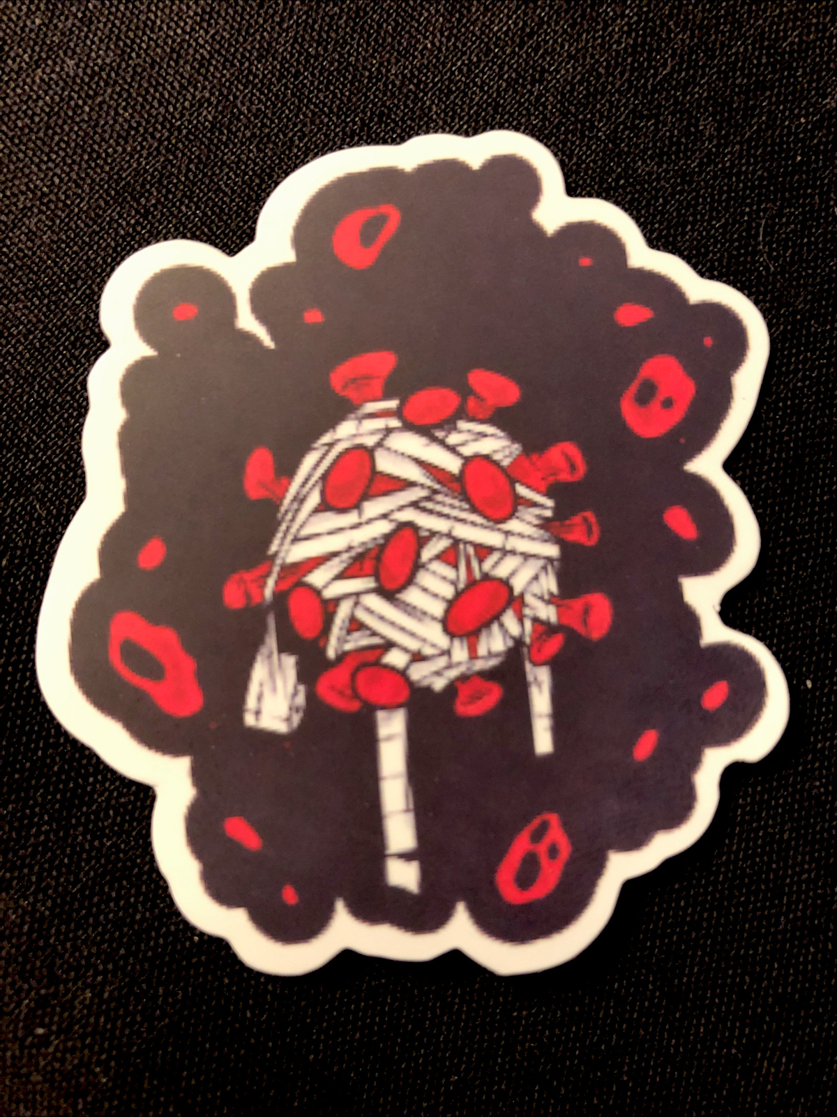 VIRUS STICKER 2020 “THE BALL OF VIRUS” 2” x 2 1/2”!!!