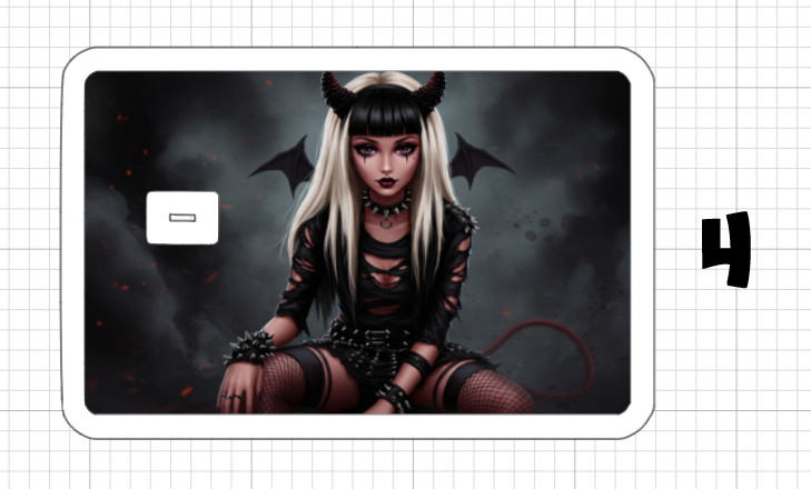 Barbie Demon Credit Debit Card Skin Stickers Goth Emo Tattoo Doll ATM Evil Devil