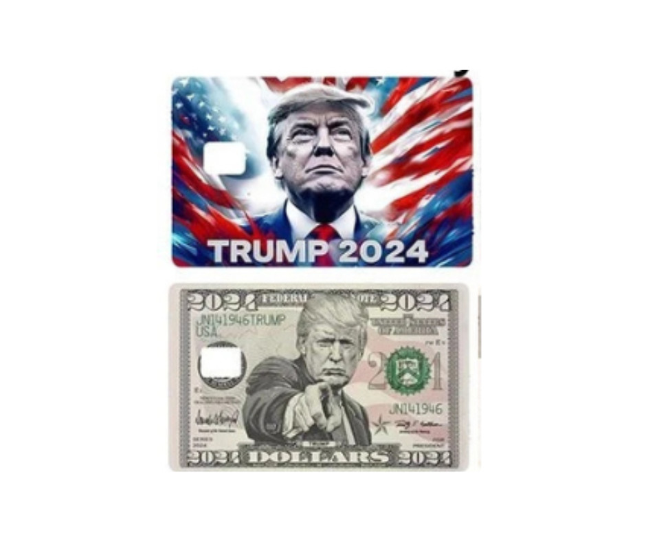 Trump 2024 Card Skin 4-Pack Variety Set Patriotic Vinyl Debit Card Sticker Decal
