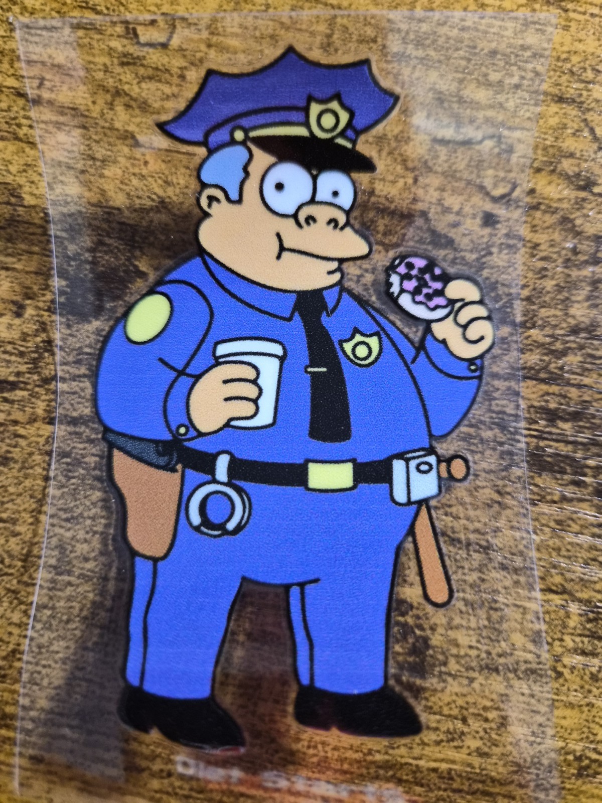CHIEF WIGGUM SIMPSONS High Quality UVDTF Decal Sticker waterproof USA