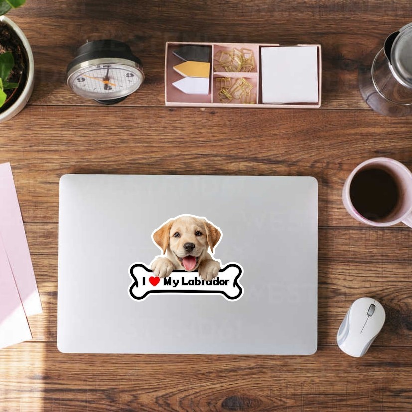 I Love my Labrador, Sticker, Peel N' Stick, Different Sizes