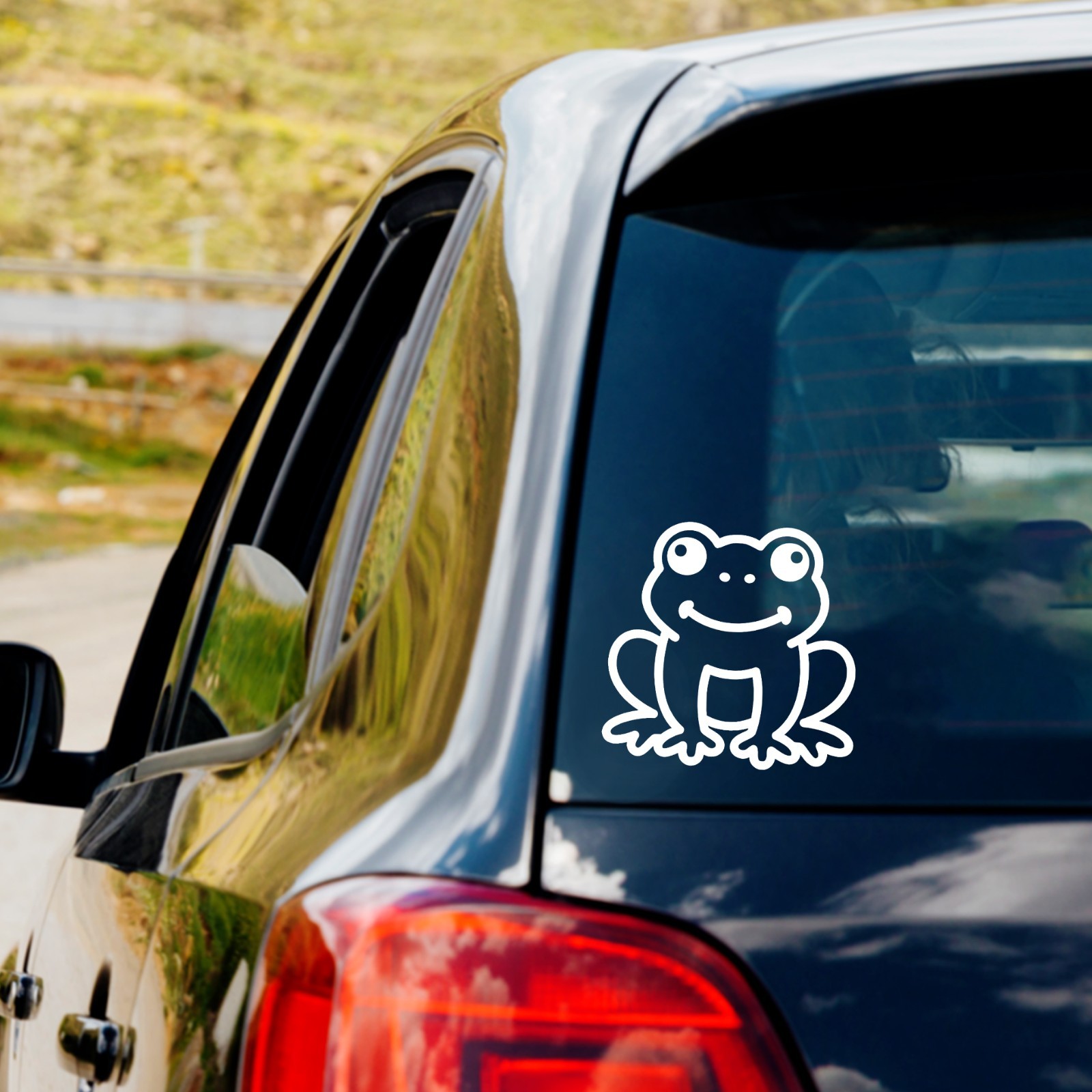Cute Frog Outline Vinyl Decal Sticker Car Truck Window Laptop Bumper Mug