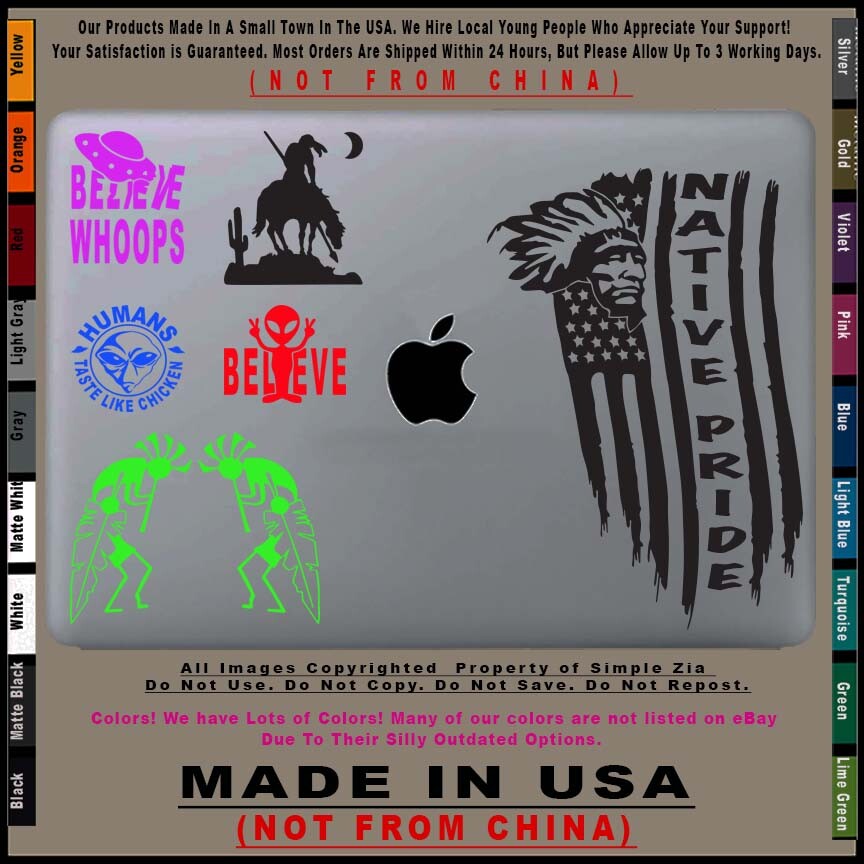 Native American Tattered Flag Chief Apache Navajo Pueblo Hopi Zuni Sticker Decal