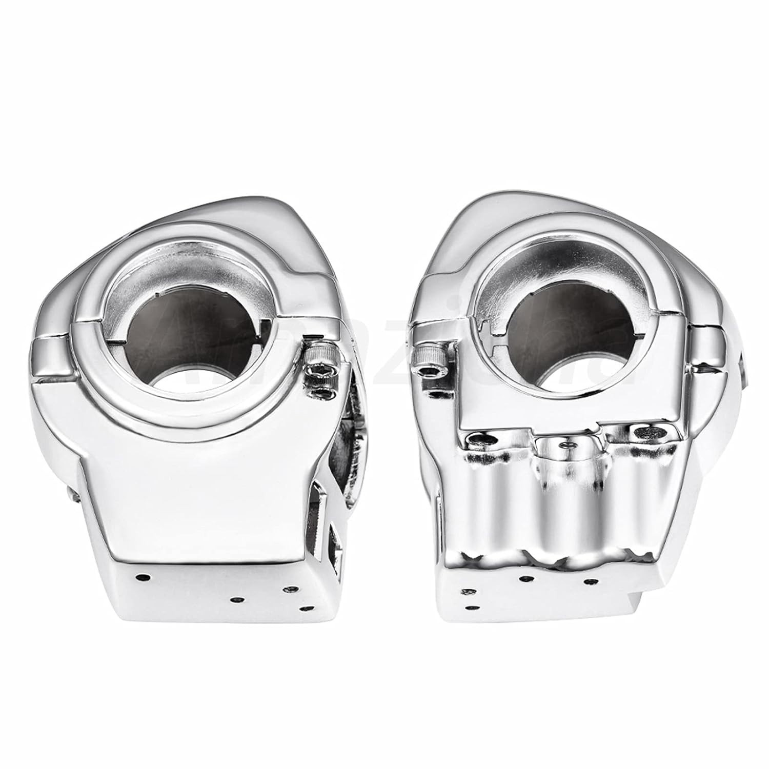 Chrome Switch Housings Caps Set Compatible with Harley Davidson Electra Glide Ro