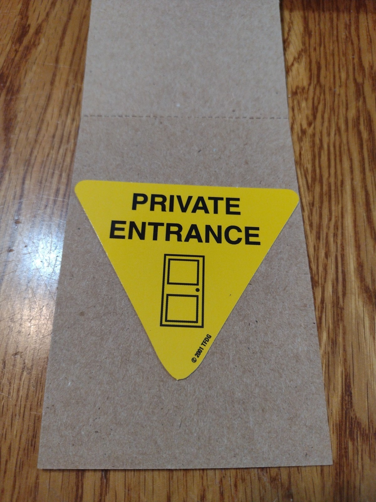 Vtg Vending Machine Sticker – PRIVATE ENTRANCE. NOS. STS23